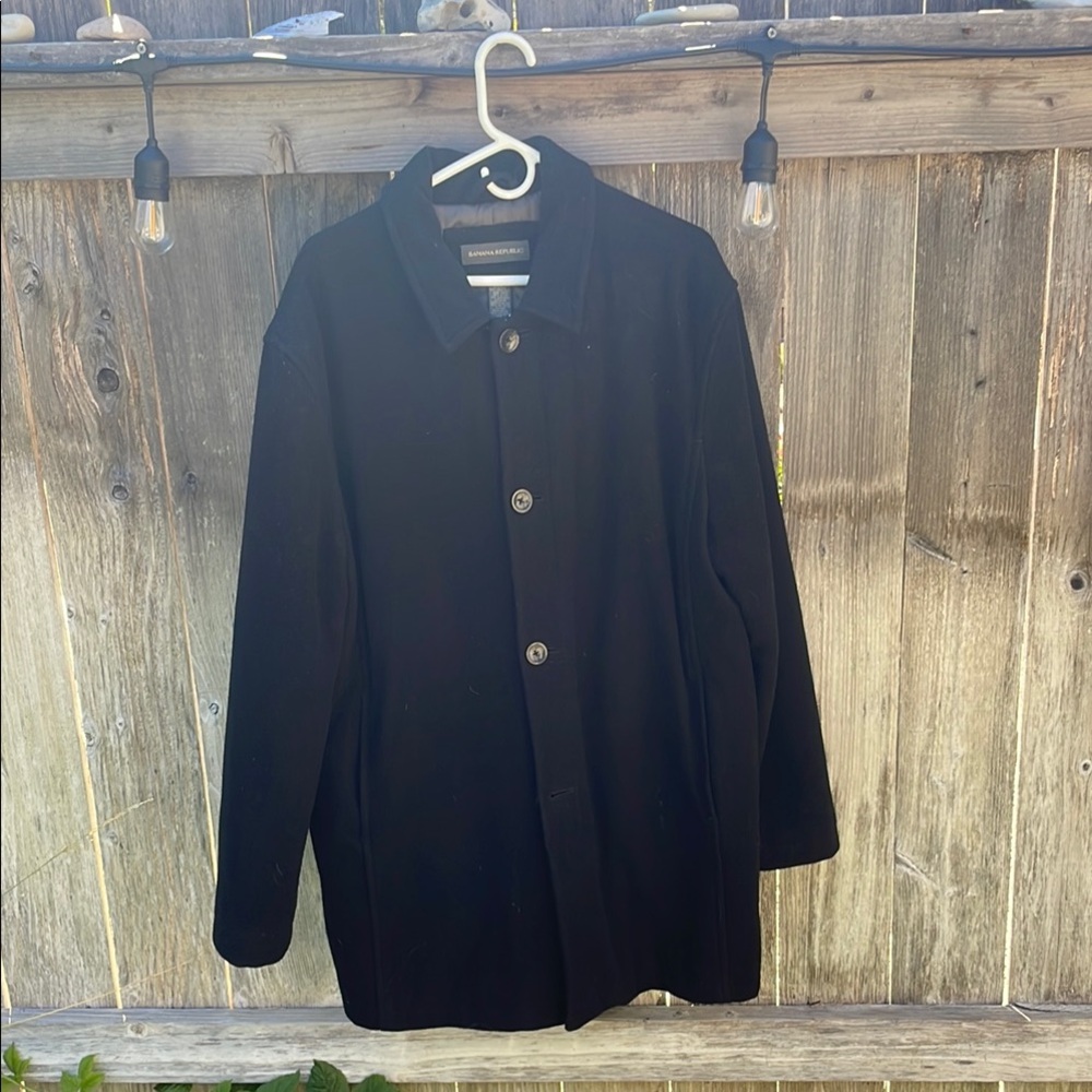Banana Republic Men's Black Trench Coat